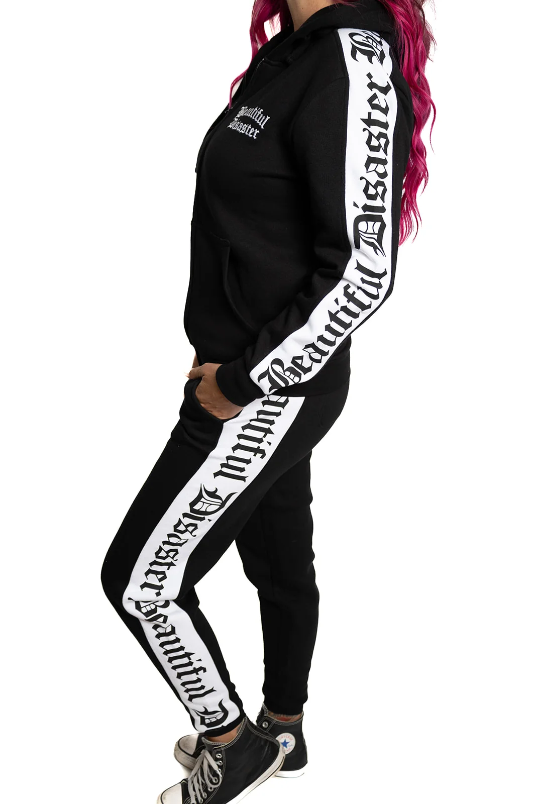 Punk Princess Sweatsuit Pant - Black/White - Image 5